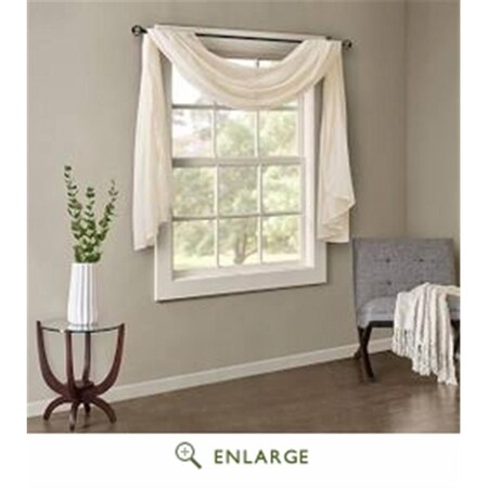 Madison Park 42 x 144 in. Harper Solid Crushed Scarf Sheer, Cream MP40-4528